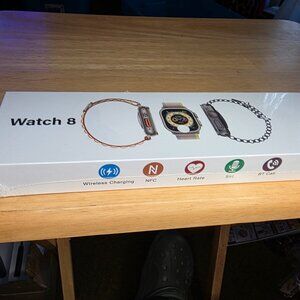 WATCH 8 49MM TITANIUM W/BAND ONE SIZE UNBRANDED NEW SEALED BOX